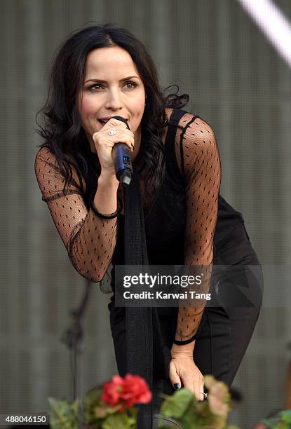 Andrea Corr of The Corrs performs at the BBC Radio 2 Live In Hyde Park Concert at Hyde Park on September 13, 2015 in London, England.