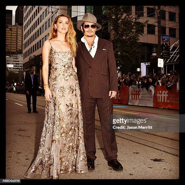 Actress Amber Heard and actor Johnny Depp attend 'The Danish Girl' premiere during the 2015 Toronto International Film Festival at the Princess of...