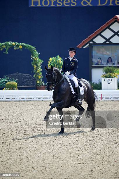 anabel balkenhol at horses & dreams 2014 - dressage stock pictures, royalty-free photos & images