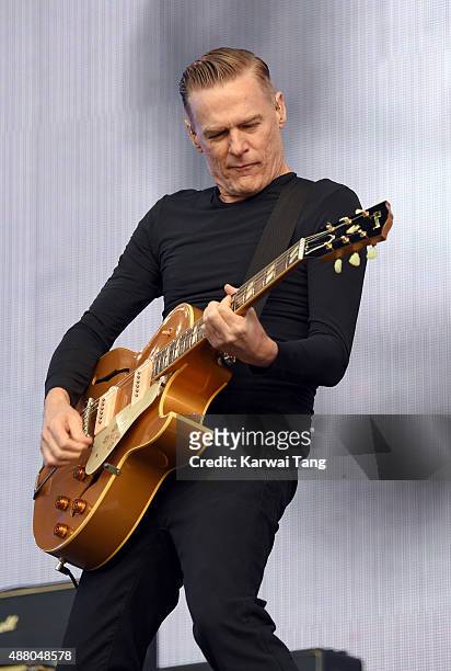Bryan Adams performs at the BBC Radio 2 Live In Hyde Park Concert at Hyde Park on September 13, 2015 in London, England.