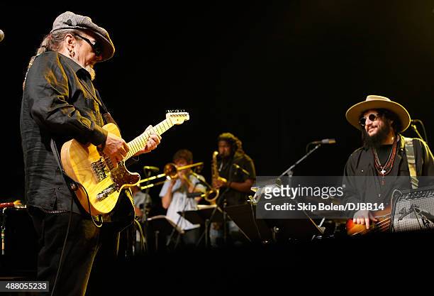 Dr. John and Don Was rehearse for The Musical Mojo of Dr. John: A Celebration of Mac & His Music at the Saenger Theatre on May 3, 2014 in New...