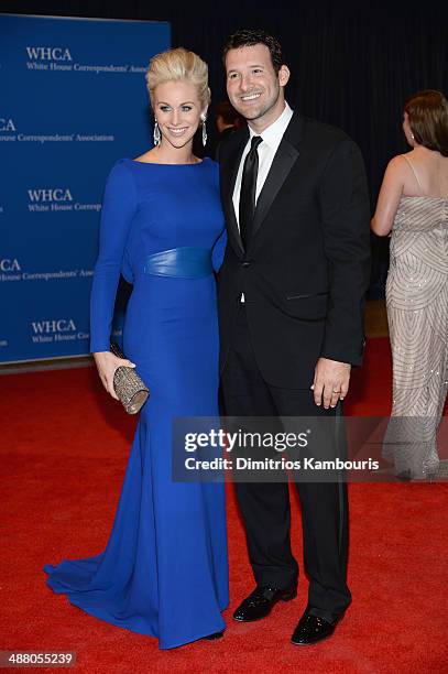 Candice Crawford and Tony Romo attend the 100th Annual White House Correspondents' Association Dinner at the Washington Hilton on May 3, 2014 in...