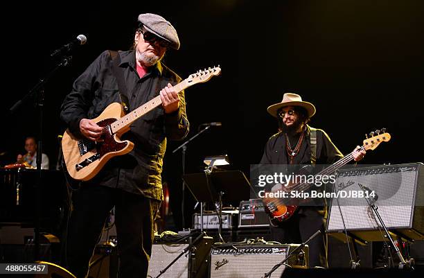 Dr. John and Don Was rehearse for The Musical Mojo of Dr. John: A Celebration of Mac & His Music at the Saenger Theatre on May 3, 2014 in New...