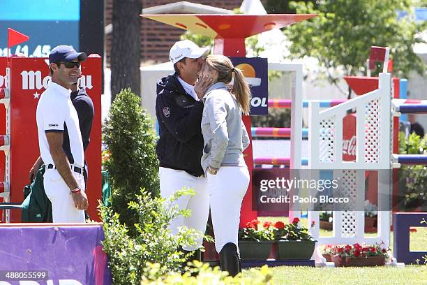 Athina Onassis de Miranda and Husband Doda de Miranda attend Global Champion Tour on May 3, 2014 in Madrid, Spain.