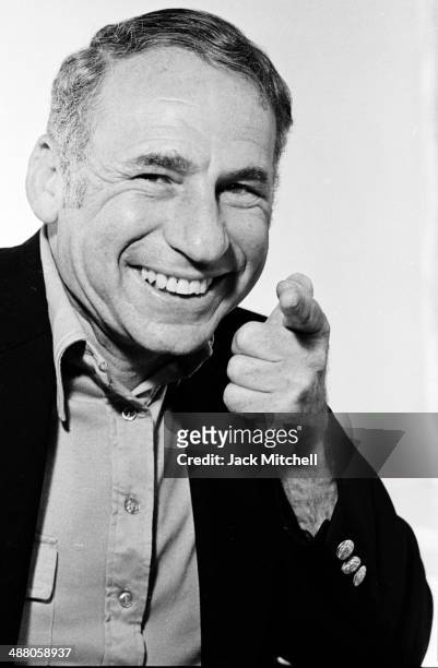 Mel Brooks photographed in NYC in 1976, the year he directed and starred in 'Silent Movie'.