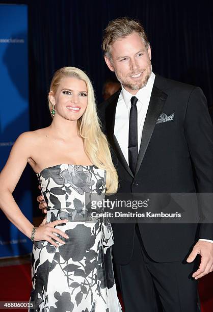 Jessica Simpson and Eric Johnson attend the 100th Annual White House Correspondents' Association Dinner at the Washington Hilton on May 3, 2014 in...