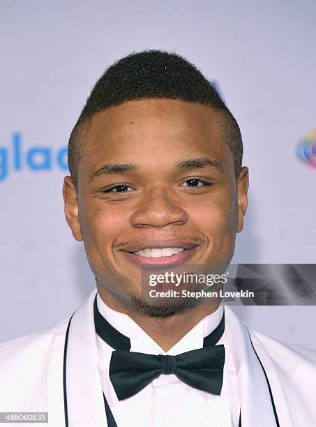 Derrick Gordon attends the 25th Annual GLAAD Media Awards on May 3, 2014 in New York City.