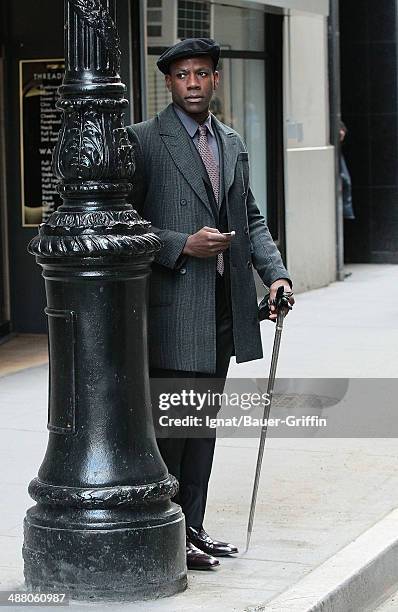 Maurice Jones is seen at the movie set of 'Winter's Tale' on February 20, 2013 in New York City.
