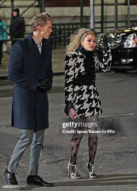 AnnaSophia Robb and Austin Butler are seen at the movie set of The Carrie Diaries on February 22, 2013 in New York City.