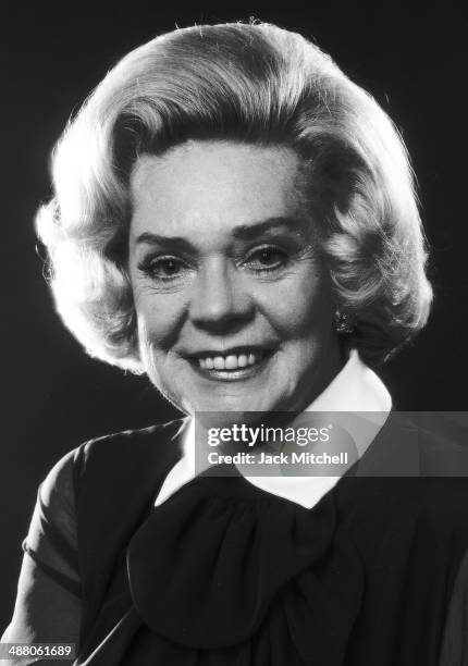 Singer and Actress Alice Faye photographed in New York City in October 1973.