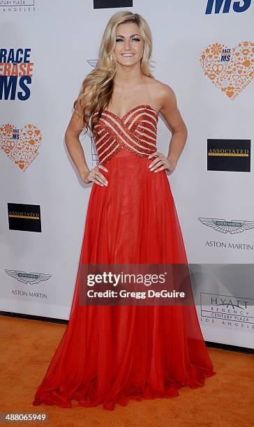 Lindsay Arnold arrives at the 21st Annual Race To Erase MS Gala at the Hyatt Regency Century Plaza on May 2, 2014 in Century City, California.