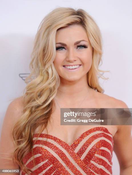 Lindsay Arnold arrives at the 21st Annual Race To Erase MS Gala at the Hyatt Regency Century Plaza on May 2, 2014 in Century City, California.