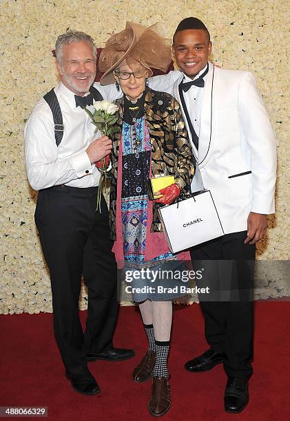 Gerald McCullouch, Rollerena and Derrick Gordon visit the Ketel One VIP Red Carpet Suite at the 25th Annual GLAAD Media Awards on May 3, 2014 in New...