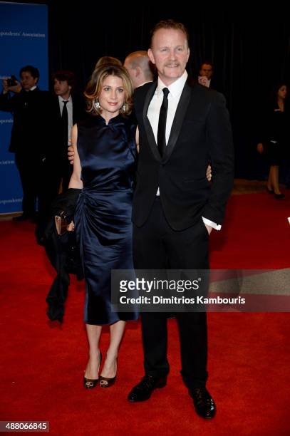 Sarah Burnstein and Morgan Spurlock attend the 100th Annual White House Correspondents' Association Dinner at the Washington Hilton on May 3, 2014 in...