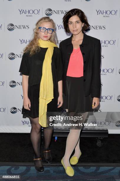 Maria Alyokhina and Nadezhda Tolokonnikova of Pussy Riot attend the Yahoo News/ABCNews Pre-White House Correspondents' dinner reception pre-party at...