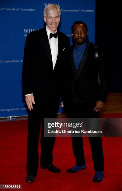 Television journalist David Gregory and will.i.am attend the 100th Annual White House Correspondents' Association Dinner at the Washington Hilton on...