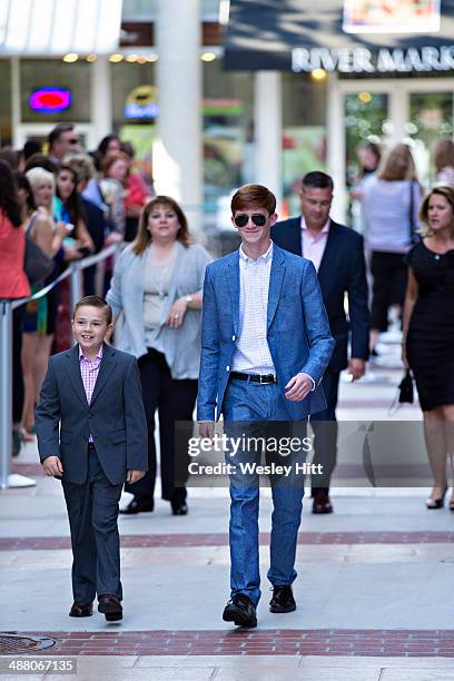 Jet Jurgensmeyer and Seth Merriweather attend the "Devil's Knot" premiere at the CALS Ron Robinson Theater on May 03, 2014 in Little Rock, Arkansas.