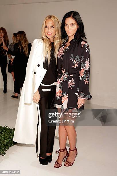 Designer Rachel Zoe and Leigh Lezark attend the Rachel Zoe Spring 2016 presentation during New York Fashion Week: The Shows at The Space, Skylight at...