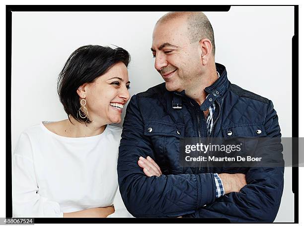 Producer Amira Diab and director Hany Abu-Assad from "The Idol" pose for a portrait during the 2015 Toronto International Film Festival at the TIFF...