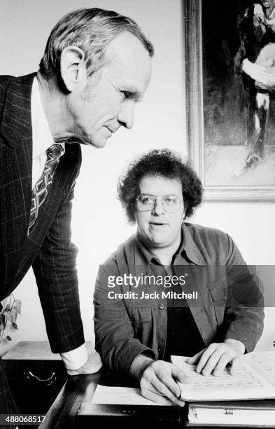 Conductor James Levine meeting with Metropolitan Opera Executive Director Anthony Bliss, February 2, 1978.