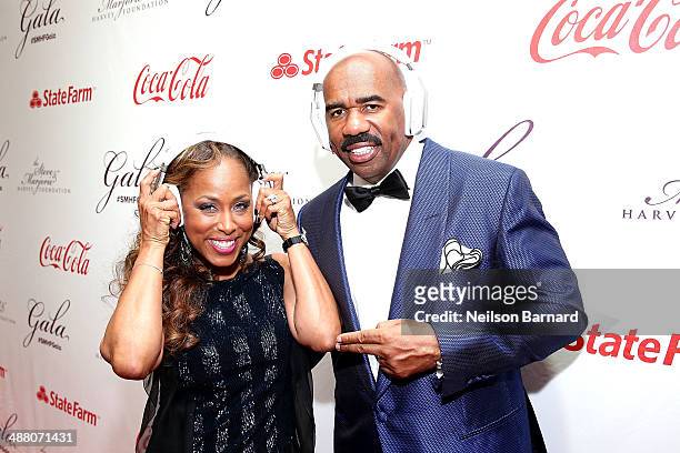 Marjorie and Steve Harvey attend the 2014 Steve & Marjorie Harvey Foundation Gala presented by Coca-Cola at the Hilton Chicago on May 3, 2014 in...