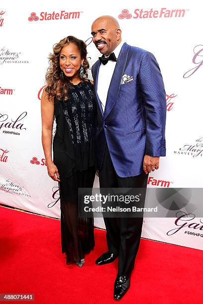 Marjorie and Steve Harvey attend the 2014 Steve & Marjorie Harvey Foundation Gala presented by Coca-Cola at the Hilton Chicago on May 3, 2014 in...