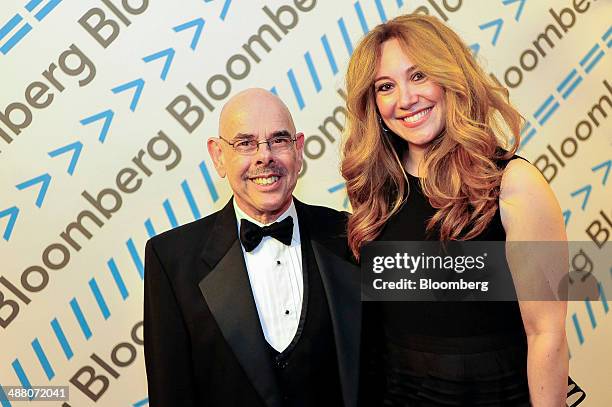 Representative Henry Waxman, a Democrat from California, and his guest attend the Bloomberg cocktail party before the White House Correspondents'...