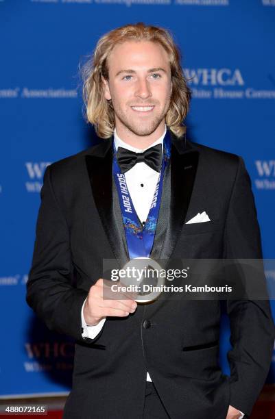 Olympic gold medalist Sage Kotsenburg attends the 100th Annual White House Correspondents' Association Dinner at the Washington Hilton on May 3, 2014...