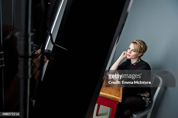 Lucy Boynton of 'February' poses for a portrait with Maarten de Boer in the Guess Portrait Studio at the Toronto International Film Festival on...