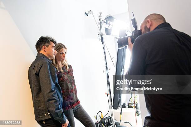 Director David Farr and actress Clemence Poesy of 'The Ones Below' pose for a portrait in the Guess Portrait Studio at the Toronto International Film...