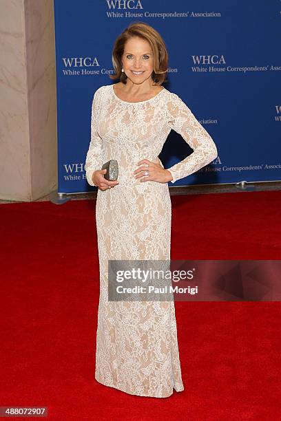 Actress Katie Couric attends the 100th Annual White House Correspondents' Association Dinner at the Washington Hilton on May 3, 2014 in Washington,...