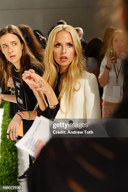 Designer Rachel Zoe attends the Rachel Zoe Presentation Spring 2016 during New York Fashion Week: The Shows at The Space, Skylight at Clarkson Sq on...