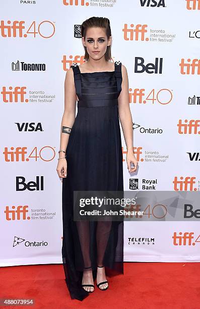 Actress Kristen Stewart arrives to the premiere of "Equals" during the 2015 Toronto International Film Festival at Princess of Wales Theatre on...