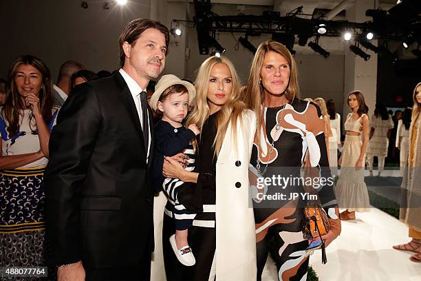 Rodger Berman, Kaius Jagger Berman, Rachel Zoe, and Anna Dello Russo attend Rachel Zoe Spring 2016 during New York Fashion Week: The Shows at The...