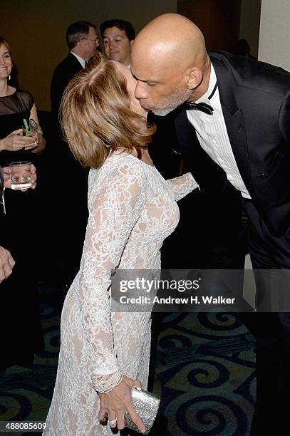 Katie Couric and Kareem Abdul-Jabbar attend the Yahoo News/ABCNews Pre-White House Correspondents' dinner reception pre-party at Washington Hilton on...