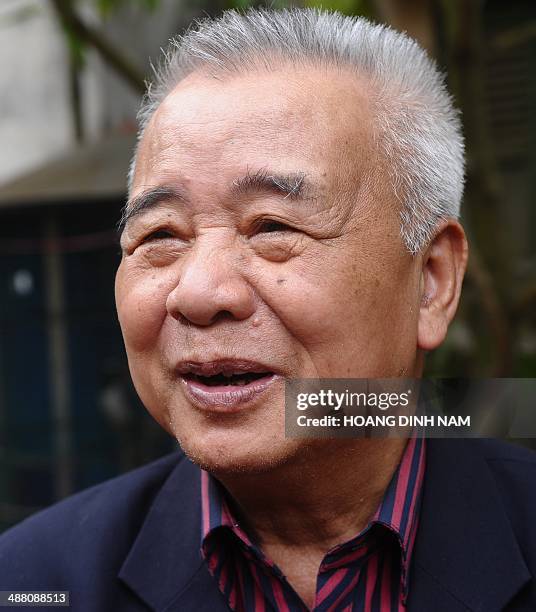 Vietnam-France-history-war,INTERVIEW by Thang Long Le This picture taken on March 27, 2014 shows 79-year-old Dien Bien Phu veteran Hoang Dang Vinh...