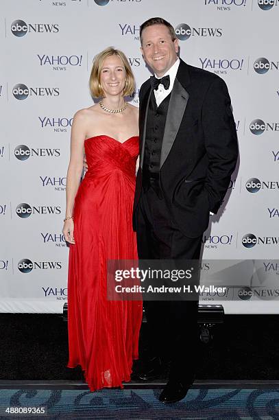 Head of US Government Affairs of Yahoo Margaret Stewart Nagle and Paul Nagle attend the Yahoo News/ABCNews Pre-White House Correspondents' dinner...