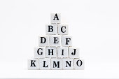 scrabble blocks of alphabets