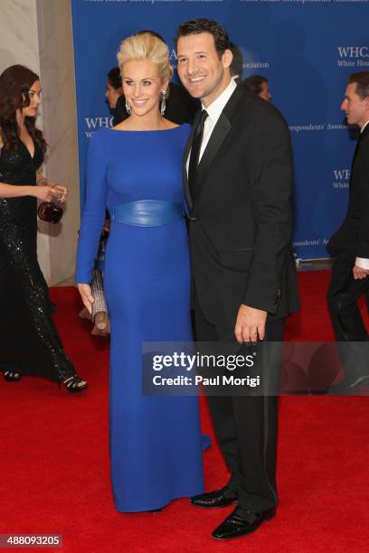 Candice Crawford and Tony Romo attend the 100th Annual White House Correspondents' Association Dinner at the Washington Hilton on May 3, 2014 in...