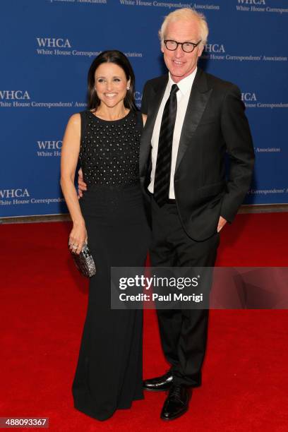 Actress Julia Louis-Dreyfus and Writer Brad Hall attend the 100th Annual White House Correspondents' Association Dinner at the Washington Hilton on...