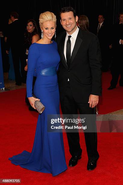 Candice Crawford and Tony Romo attend the 100th Annual White House Correspondents' Association Dinner at the Washington Hilton on May 3, 2014 in...