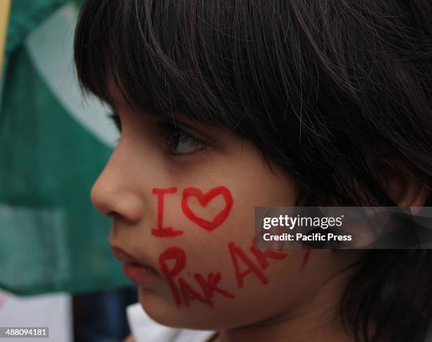 Pakistani Activists of civil society, rally to support Pakistan's army in Lahore, Pakistan. Pakistani army filed a complaint against the countrys...