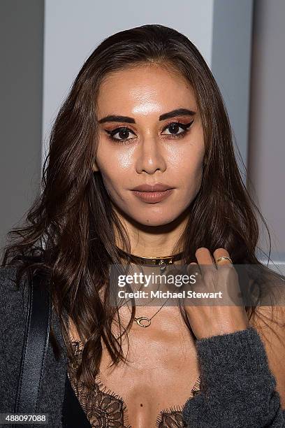 Rumi Neely attends the Thakoon fashion show during Spring 2016 New York Fashion Week at SIR Stage37 on September 13, 2015 in New York City.