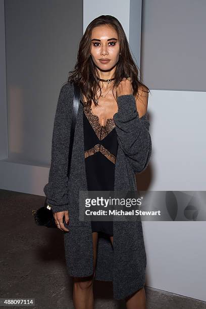 Rumi Neely attends the Thakoon fashion show during Spring 2016 New York Fashion Week at SIR Stage37 on September 13, 2015 in New York City.