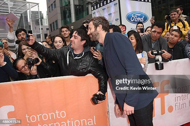 Actor Chris O'Dowd attends "The Program" premiere during the 2015 Toronto International Film Festival at Roy Thomson Hall on September 13, 2015 in...