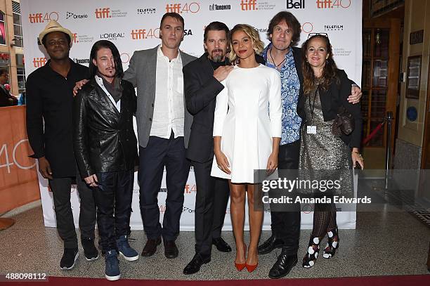 Actors Charles Officer, Adam Thomas Moryto, director Robert Budreau, actor Ethan Hawke, actress Carmen Ejogo, producers Leonard Farlinger and...