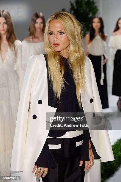 Designer Rachel Zoe attends the Rachel Zoe Presentation Spring 2016 during New York Fashion Week: The Shows at The Space, Skylight at Clarkson Sq on...