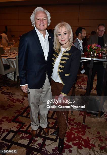 Ivan Fecan and Sandra Faire attend the Ebert Tribute Lunch in honour of Ava DuVernay during the 2015 Toronto International Film Festival at the...