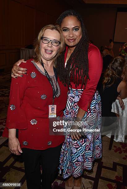 Jane Schoettle and director Ava DuVernay attend the Ebert Tribute Lunch in honour of Ava DuVernay during the 2015 Toronto International Film Festival...