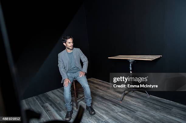 Gael Garcia Bernal poses for a portrait with Jeff Vespa in the Guess Portrait Studio at the Toronto International Film Festival on September 13, 2015...